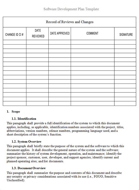 Software Project Planning Template