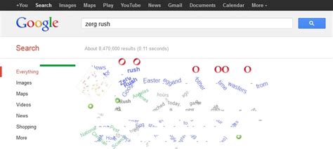 Google's latest Easter Egg: ZERG RUSH!