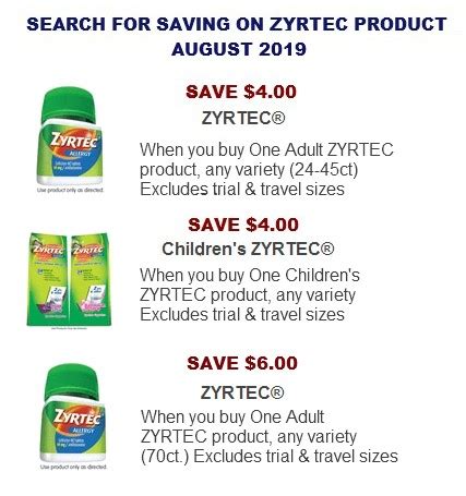 ZYRTEC Coupons | Coupon Network