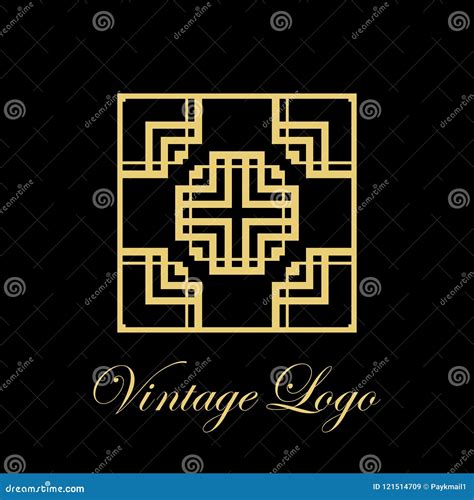 Art Deco Logo stock vector. Illustration of outline - 121514709