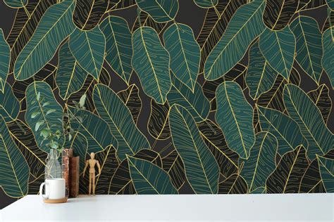 Banana leaf Wallpaper - Peel and Stick or Non-Pasted