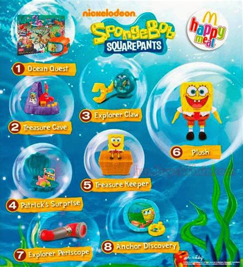 Happy Meal Toys Collection Fan Site: SpongeBob Squarepants Underwater Adventures