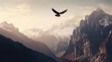 a stunning desktop wallpaper featuring a majestic eagle soaring high ...