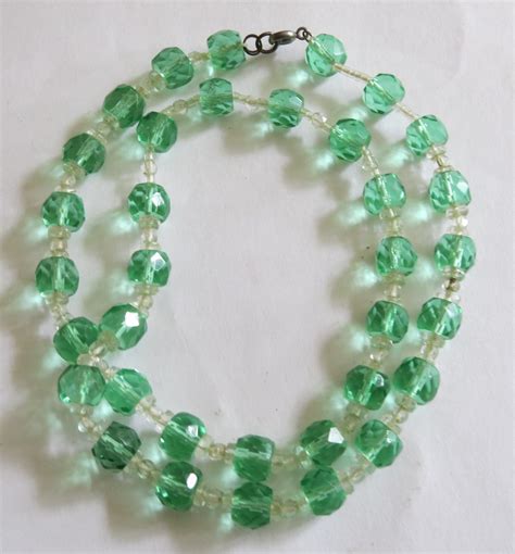 Uranium glass bead Necklace | Collectors Weekly