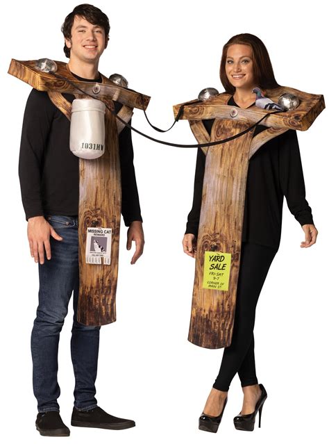 Electric Utility Poles Couples Halloween Costume, Adult One Size