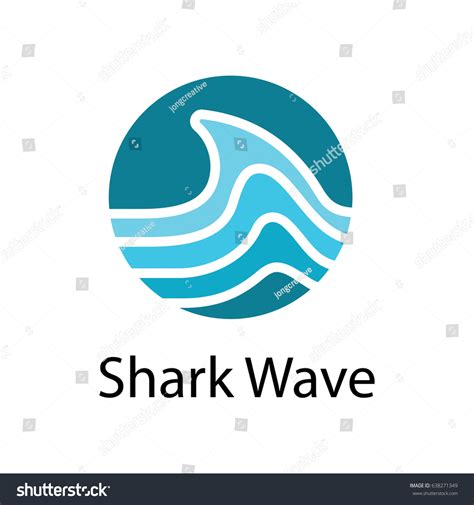 Shark Wave Circle Shape Logo Symbol Stock Vector (Royalty Free) 638271349 | Shutterstock