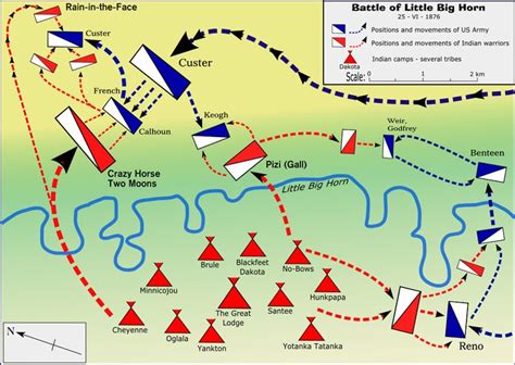 Map of the Little Big Horn battlefield where the 7th Calvary fell. | Hanging Bridges | Pinterest ...