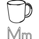 Color Wheel of M Is For Mug clipart