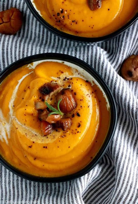 Soupe de courge butternut, châtaignes et lentilles corail — Del's cooking twist