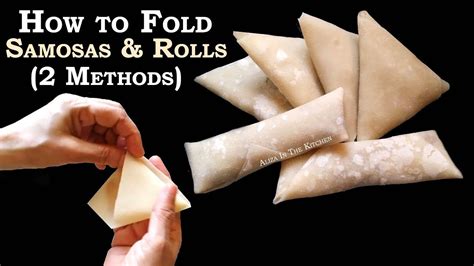 How to fold Samosa perfectly - Roll and Samosa Folding Technique ...