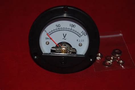 AC 0 150V Small round Analog Voltmeter Analogue Voltage panel meter ...