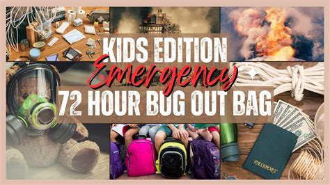 KIDS EDITION! 72 HOUR EMERGENCY BUG OUT BAGS | HOW TO PREPARE YOUR FAMILY GO KITS - YouTube