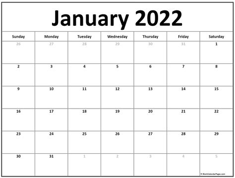 January 2022 calendar | free printable calendars