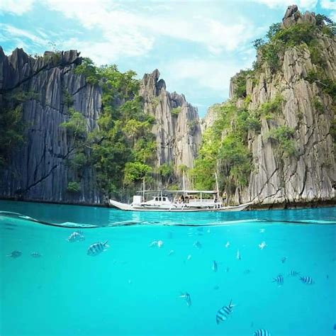 #Palawan Blue Lagoon in Philippines 💙😍😍😍 🇵🇭 The Clearest Lagoon on ...