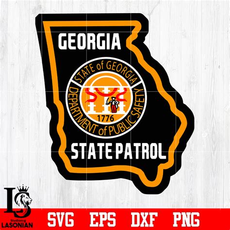 Badge Georgia state patrol Police svg eps dxf png file ,Digi - Inspire Uplift