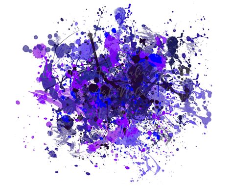 Background Paint Splatter Purple Splash Frame Splatter Background Printable Artwork I Digital ...