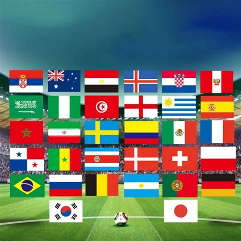 Aliexpress.com : Buy International footbal 32 Countries Small Bandeir Team Banderas for Football ...