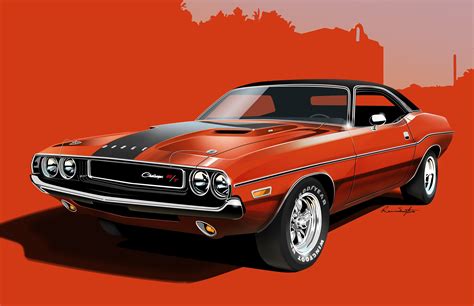 1970 Dodge Challenger R/T Print of Original Artwork - Etsy