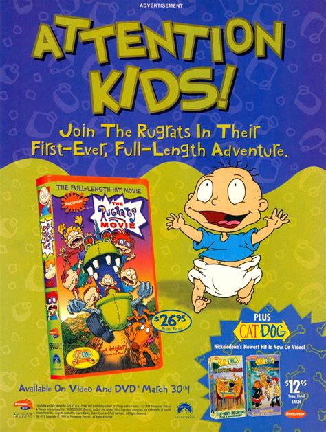 Image - Rugrats Movie VHS DVD print ad NickMag April 1999.jpg | Nickelodeon | FANDOM powered by ...