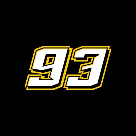 Vector Sport Racing Number Template 93 23262872 Vector Art at Vecteezy