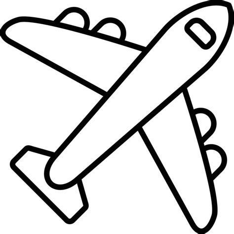 Airplane Outline Vector Art, Icons, and Graphics for Free Download