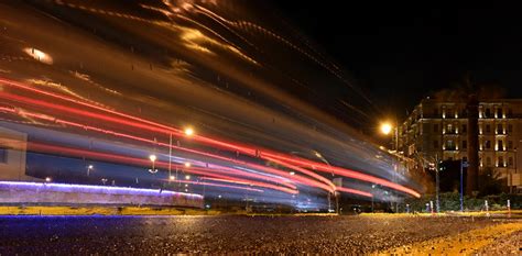 Free stock photo of car lights, light trails, night city