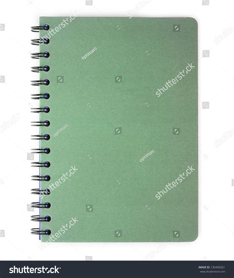 Blank Green Spiral Coil Notebook Isolated Stock Photo 130409201 ...