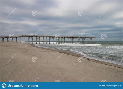 Carolina Beach Pier on the Atlantic Coast Stock Photo - Image of ...