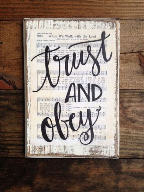 Trust and Obey Hymn Board | Hymn art, Hymnal crafts, Hymn signs