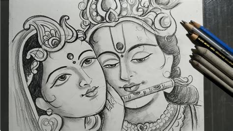 Details 76+ sketch of krishna radha latest - seven.edu.vn