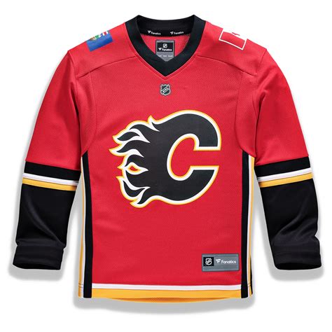 Youth Calgary Flames Fanatics Branded Red Alternate Replica - Blank Jersey