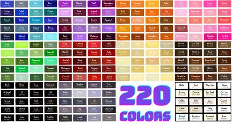 List of Colors: 550 Color Names and Hex Codes | Color meanings, Purple ...