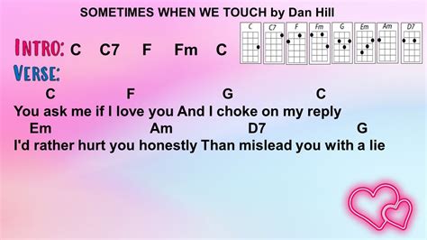 Sometimes When We Touch - Dan Hill (Ukulele Play Along) - YouTube