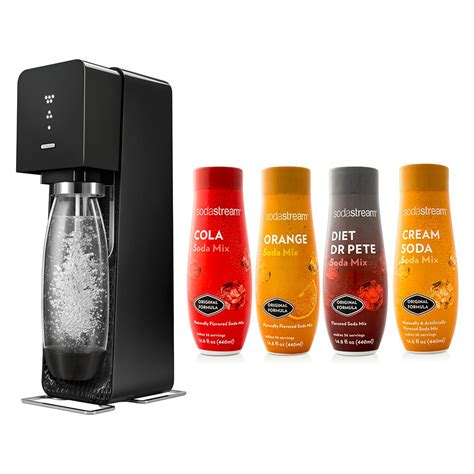 SodaStream Source Home Maker Starter Kit with Variety Pack Soda Flavors ...