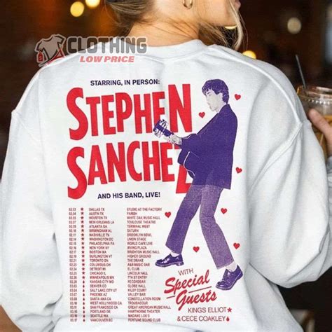 Stephen Sanchez 2023 Tour And His Band Live Merch Stephen Sanchez Concert 2023 Hoodie ...