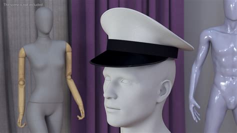 3D Model Navy Commander Hat - TurboSquid 2197564