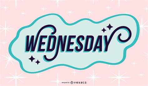 Wednesday Lettering Design Vector Download