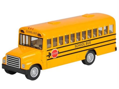 Yellow School Metal Bus Diecast Pull Back Drives 5" Kids Fun Action Car Toy Gift | Toy school ...