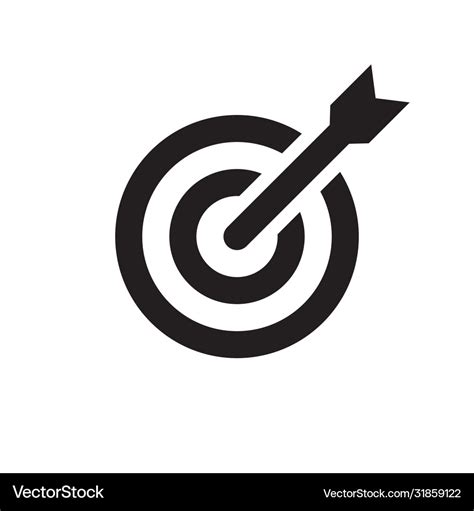 Mission target icon symbol Royalty Free Vector Image