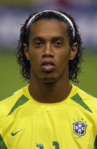 Portret Ronaldinho z Brazylii przed finałami Mistrzostw Świata FIFA 2002 Druga runda meczu ...