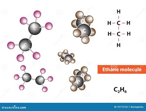 Ethane molecular structure stock vector. Illustration of molecular - 74172742