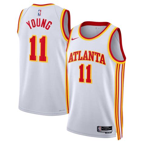 Atlanta Hawks Nike Association Edition Swingman Jersey - White - Trae ...