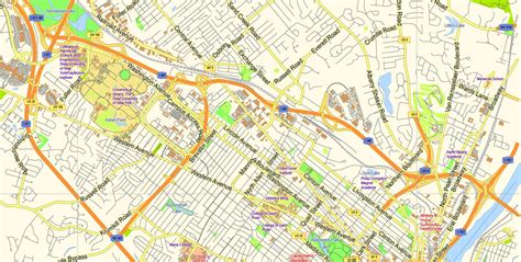 Albany PDF Map Vector New York US, exact City Plan scale 1:55257 full ...