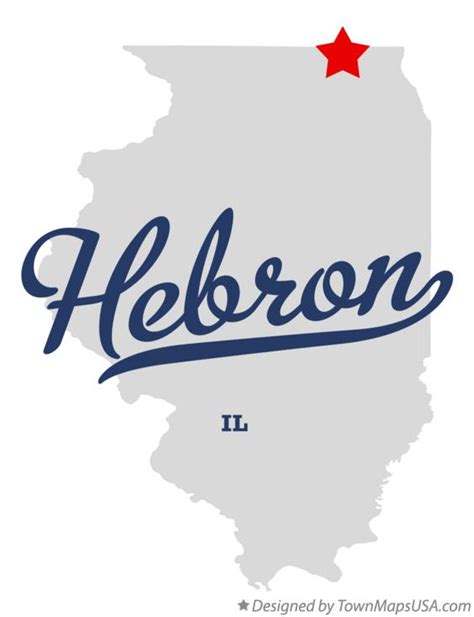 Map of Hebron, IL, Illinois