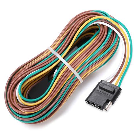 Buy LINKITOM 4-Way Trailer Wiring Harness Kits, 25-Foot 18 AWG Color ...