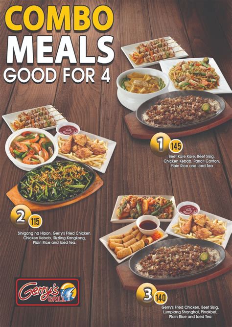 Enjoy flavorful, budget-wise Pinoy food with Combo deals at Gerry’s ...