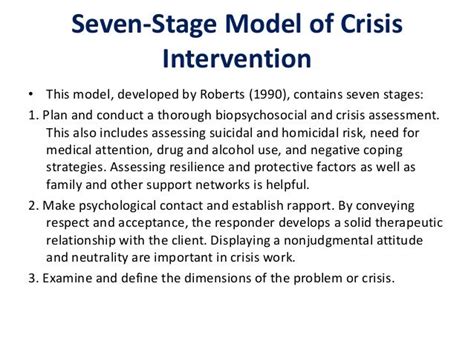 Crisis intervention in psychiatry