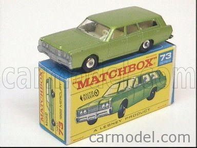 MATCHBOX 73 Scale 1/66 | MERCURY STATION WAGON 1968 GREEN MET