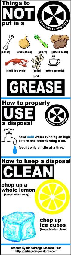 10 Garbage Disposal ideas | garbage disposal, cleaning hacks, garbage