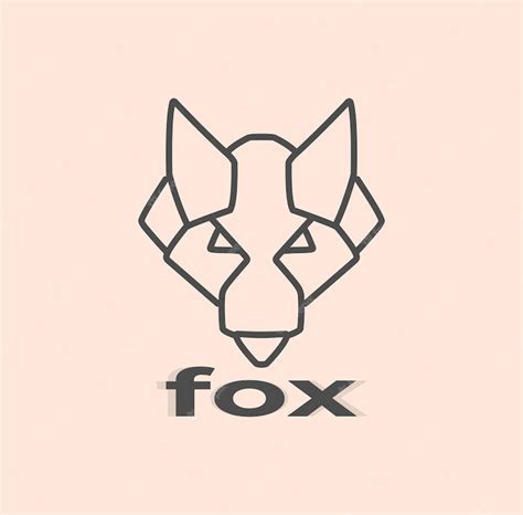 Premium Vector | Fox line art logo illustration